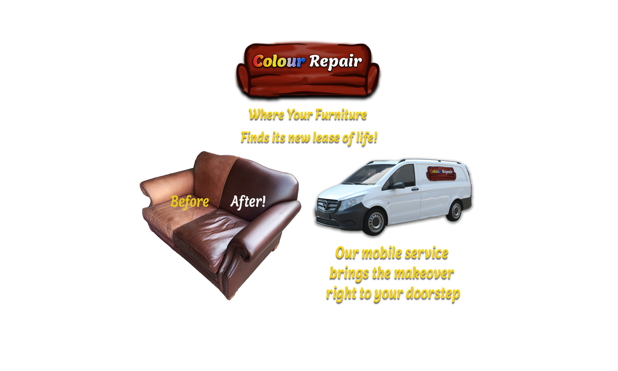 examples of painted leather before and after