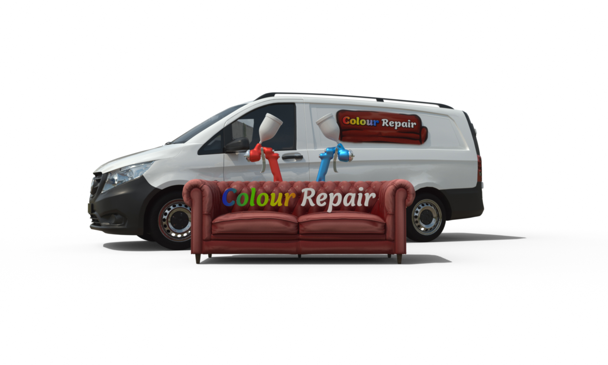 mobile colour respraying service for leather